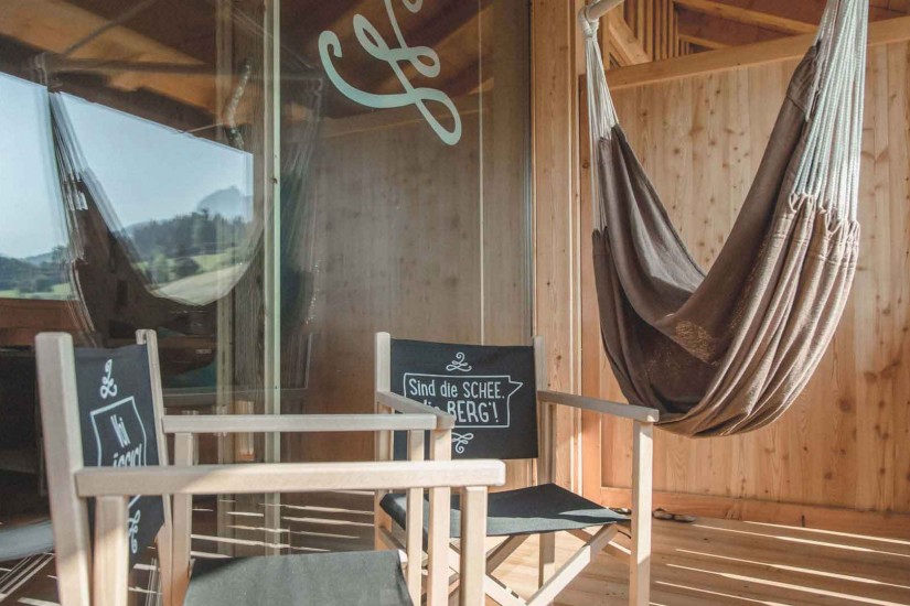 Hotelzimmer thresls one & only: eigene Dachterrasse mit privatem Hotpot, eigener Außensauna und grenzenloser Freiheit