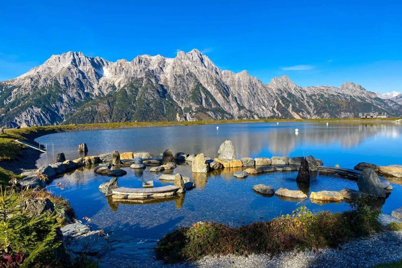 teich leoganger Steinberge asitz see bergsee wassertreten kneipp