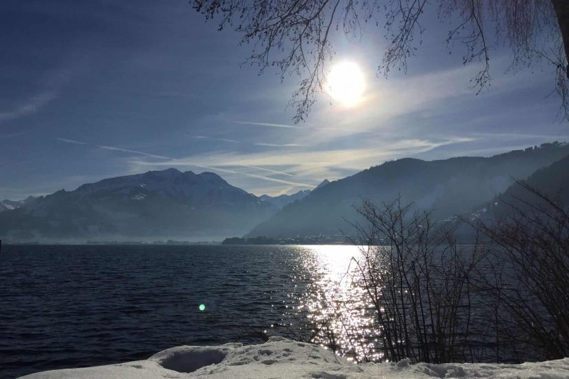 Schnee Zeller See Sonne Ski Berge