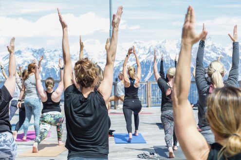 yoga gruppe asitz leogang kitzbüheler alpen gesundheit woche